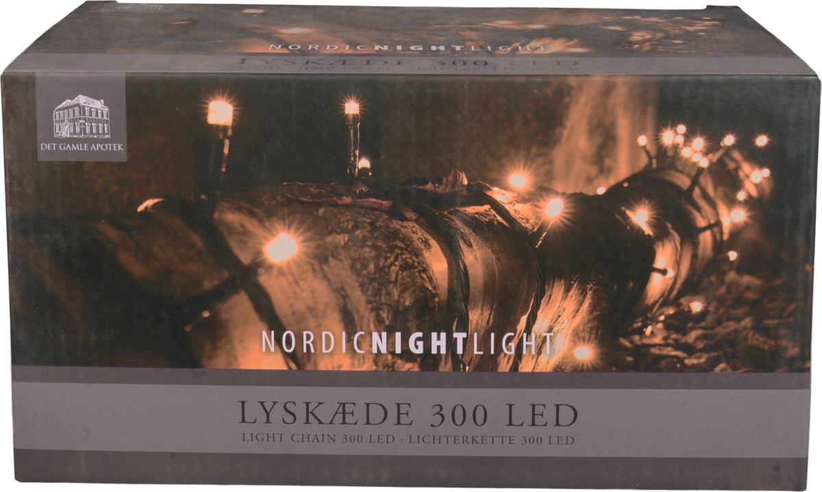 Lyskæde, 300 LED, L 29,9 m, varm hvid