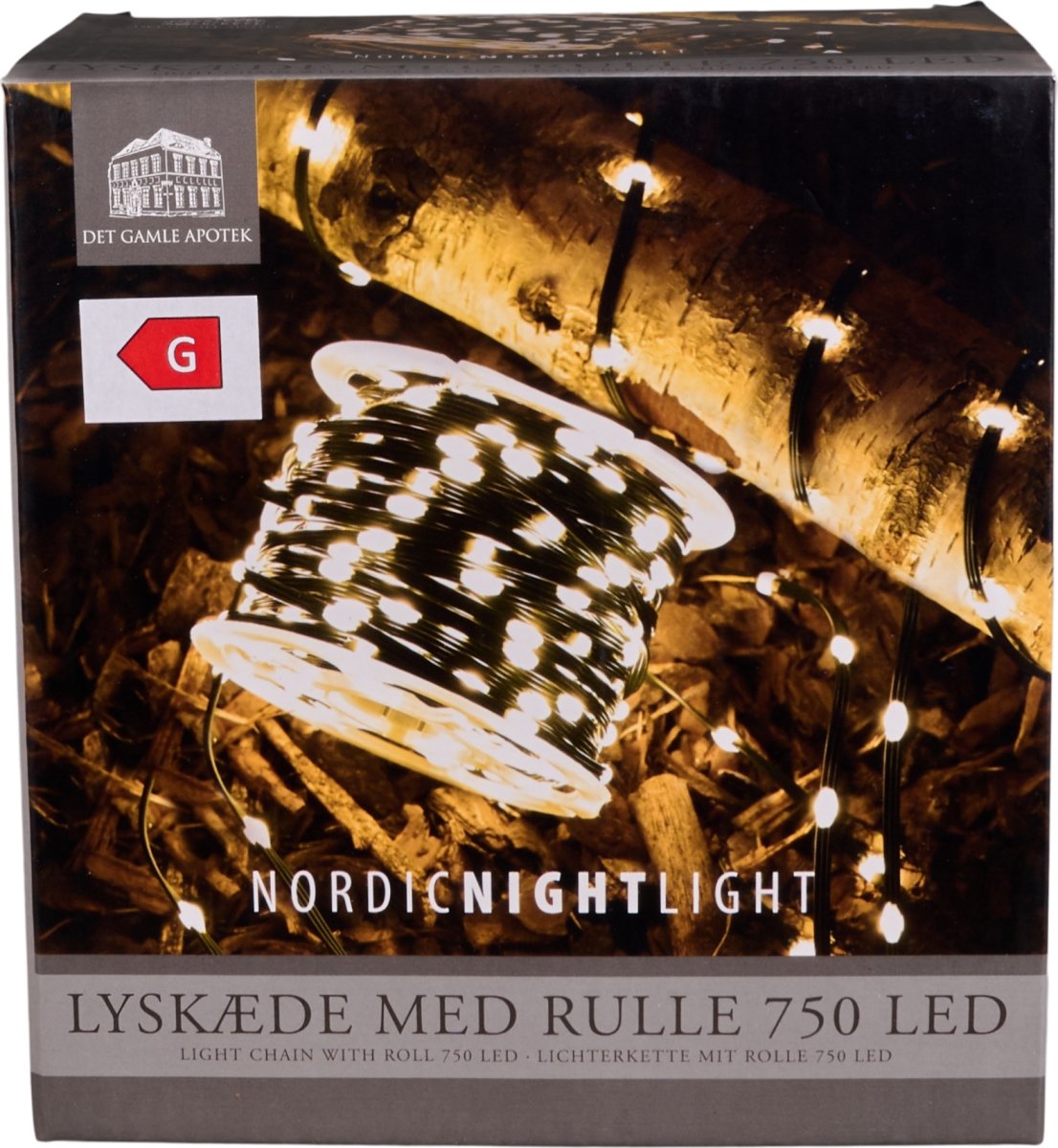 Lyskæde m/750 LED, 37,45m varm hvid