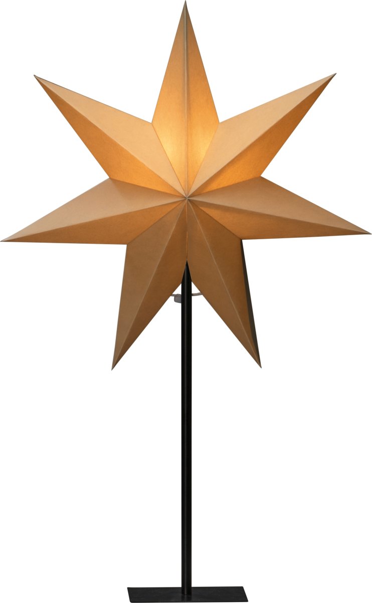 Papirstjerne på Fod, H65 cm, beige