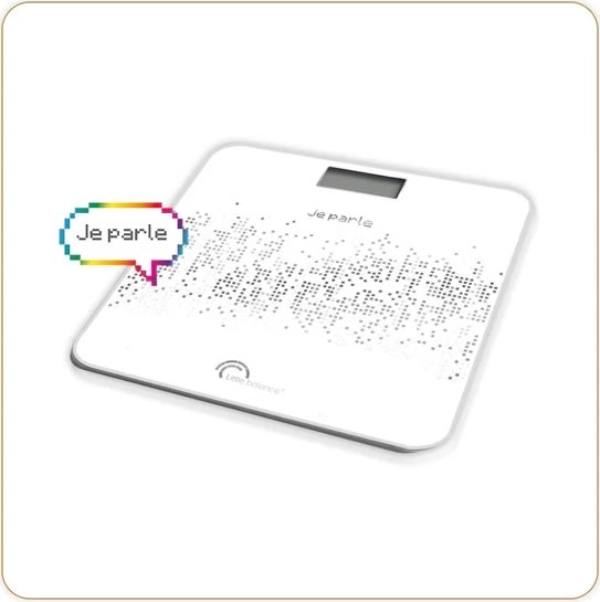 Little balance personvægt, hvid, tale