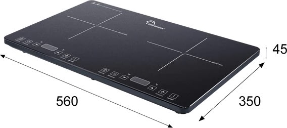 Little balance dobblt induktionskogeplade, sort