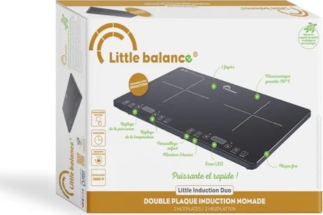 Little balance dobblt induktionskogeplade, sort