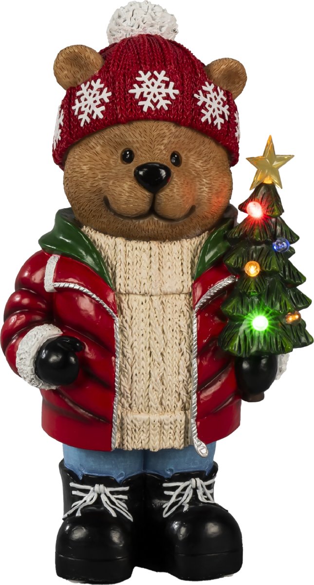 Teddybjørn m. LED,  H38cm