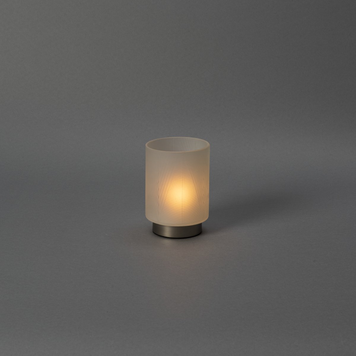 Genopladeligt LED Lys, glas, varm hvid