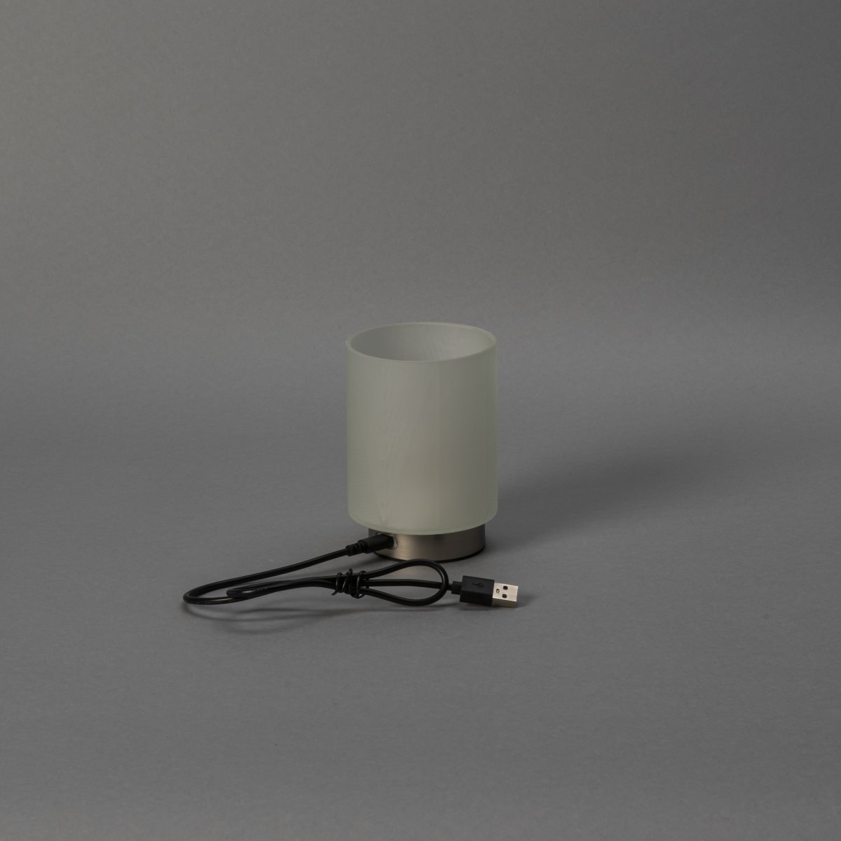 Genopladeligt LED Lys, glas, varm hvid