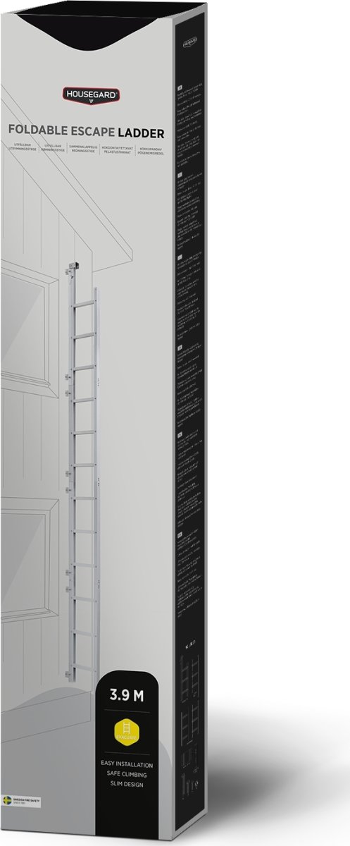 Housegard Flugtstige, 3,9 meter, udfoldbar