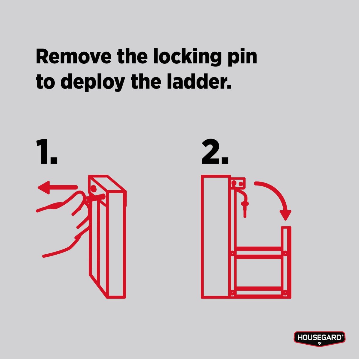 Housegard Flugtstige, 3,9 meter, udfoldbar