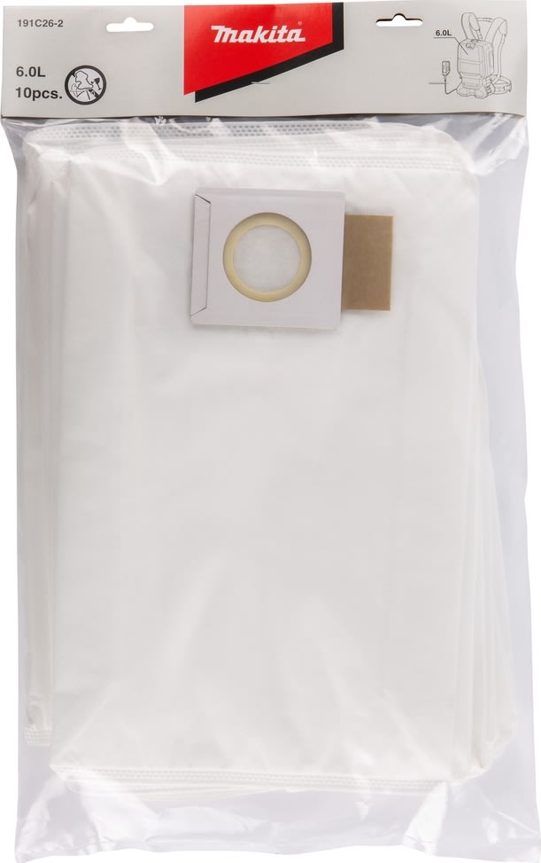 Makita Støvpose til rygstøvsuger DVC660Z, 10 stk.