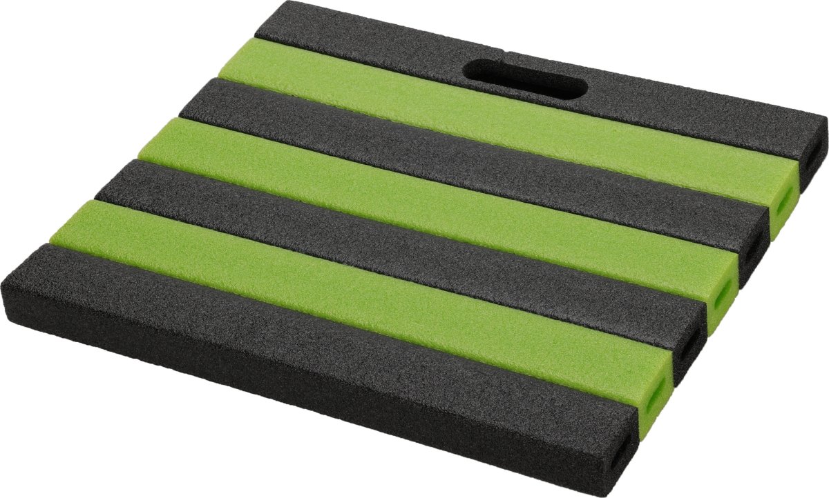 Knæpude, sort/grøn, 35x30x2,7 cm.