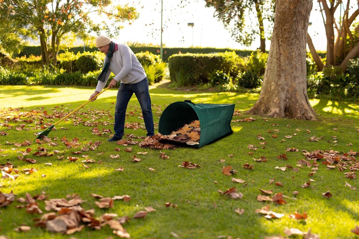 Pop-up havesæk, grøn, liggende, Ø55 x H75 cm.