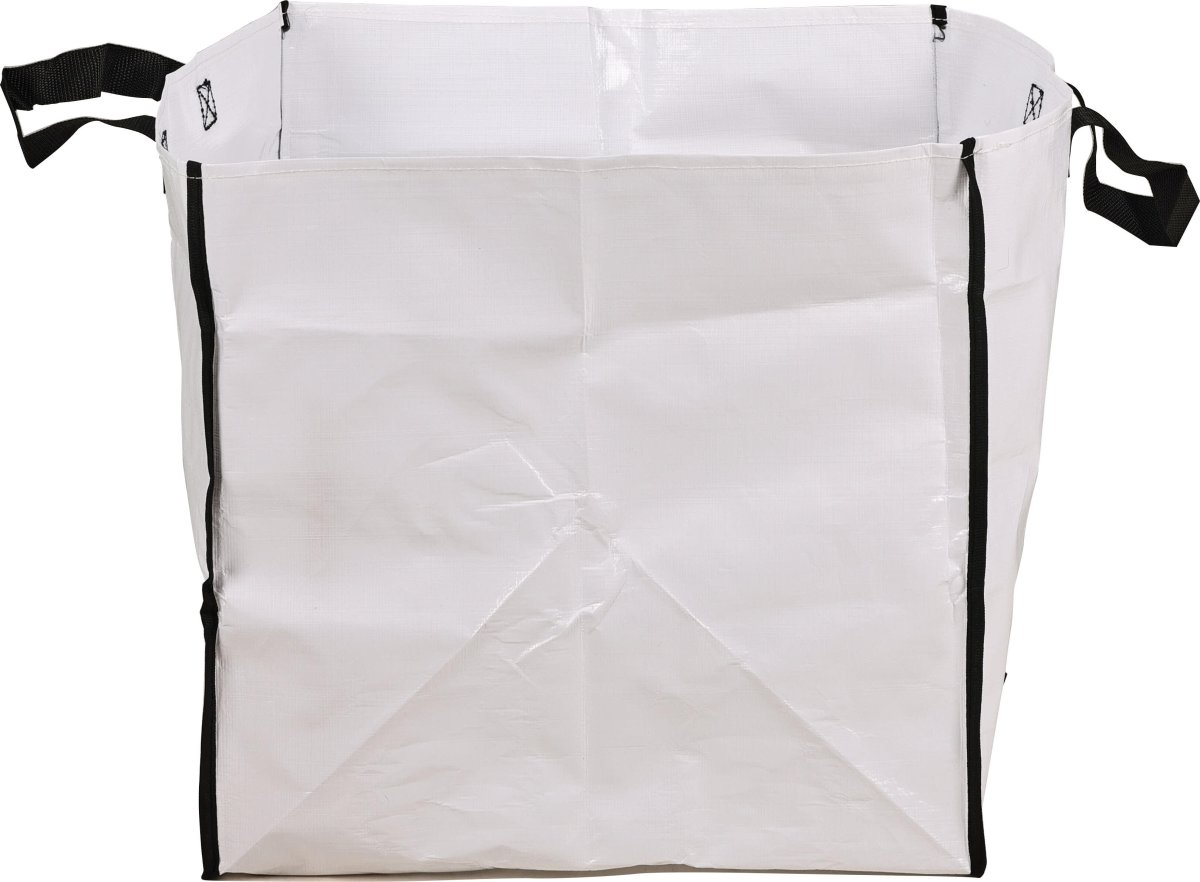Pop-up havesæk, hvid, kraftig, 42x42x42 cm.