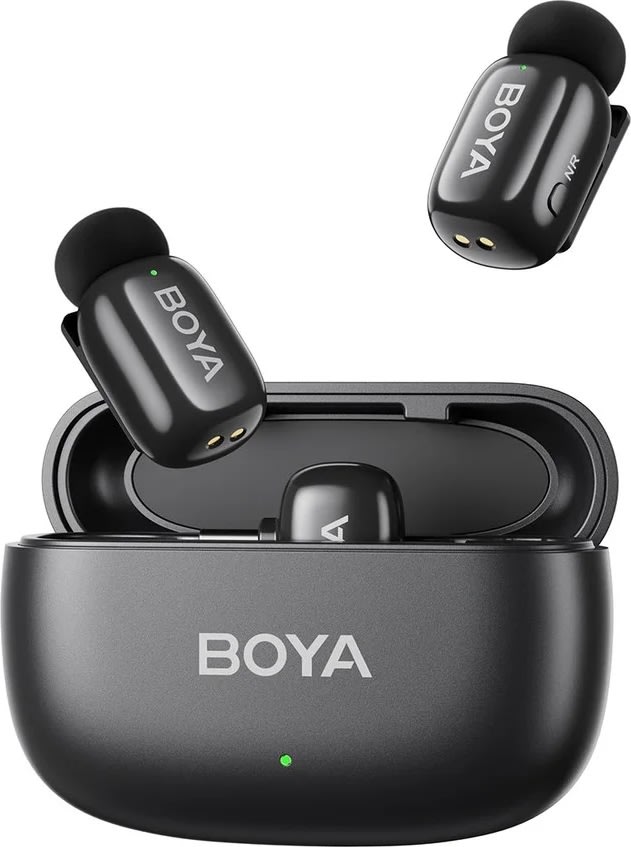 BOYA 2x Mini mikrofon, trådløs, AI, USB-C, 2,4GHz