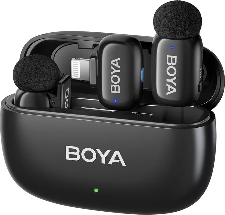 BOYA 2x Mini Mikrofon, trådløs, AI, 2,4GHz