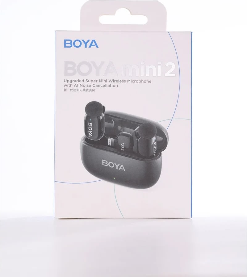 BOYA 2x Mini Mikrofon, trådløs, AI, 2,4GHz