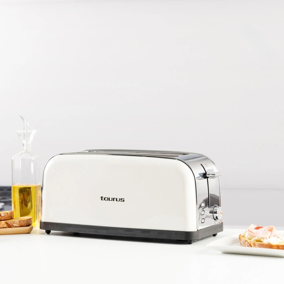 TAURUS Brødrister, Vintage, Lang, Cream-farvet