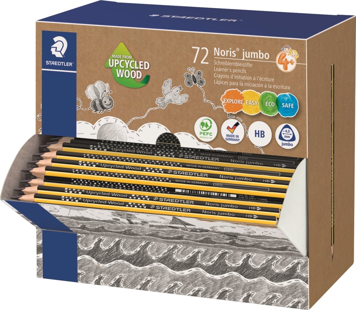 Staedtler Noris 119 Jumbo Begynderblyant | 72 stk.