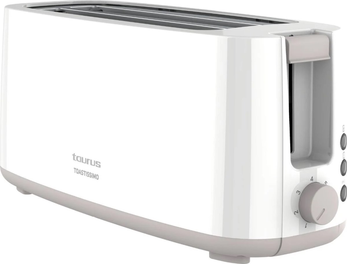 TAURUS Brødrister, Lang, Hvid, Toastissimo
