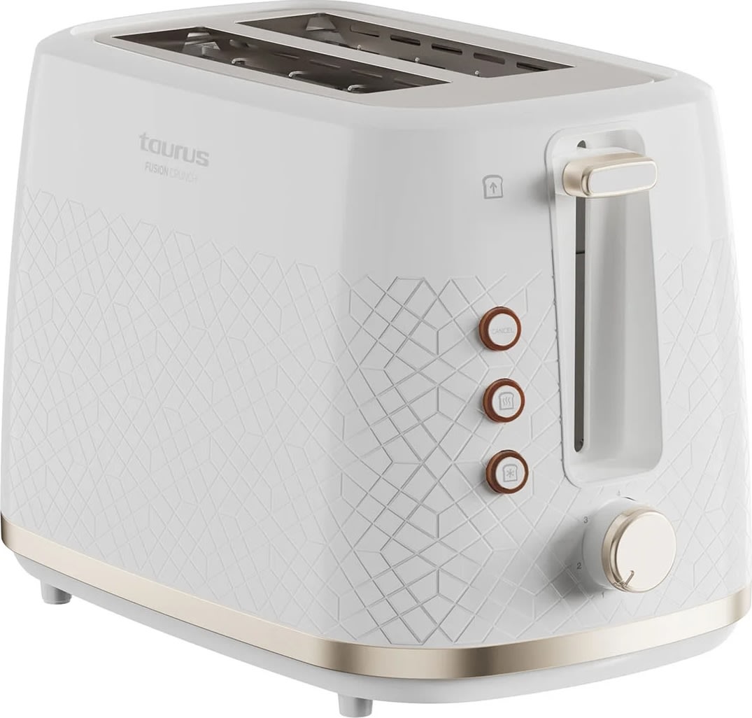 TAURUS Brødrister, Lang, Hvid, Fusion Crunch