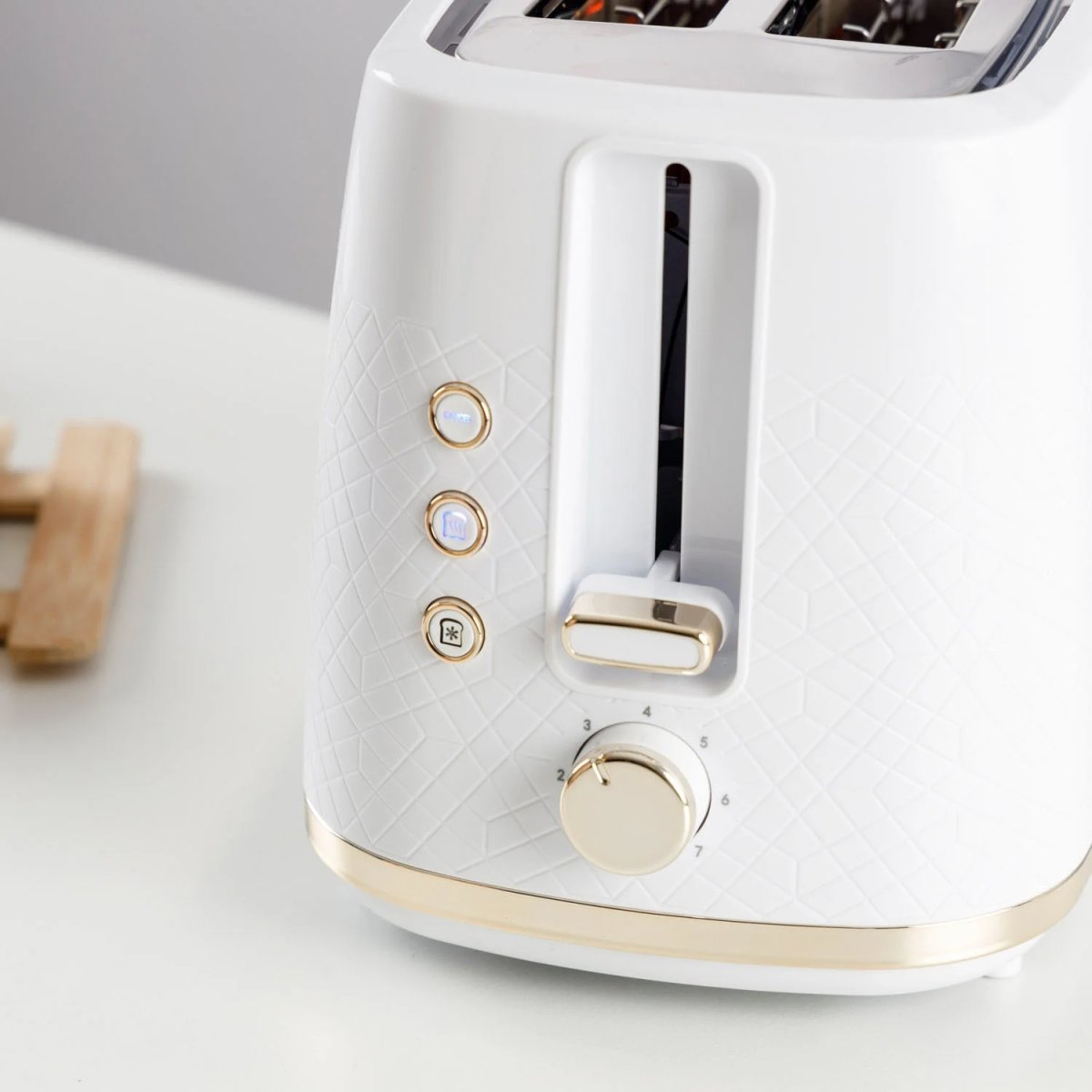 TAURUS Brødrister, Lang, Hvid, Fusion Crunch