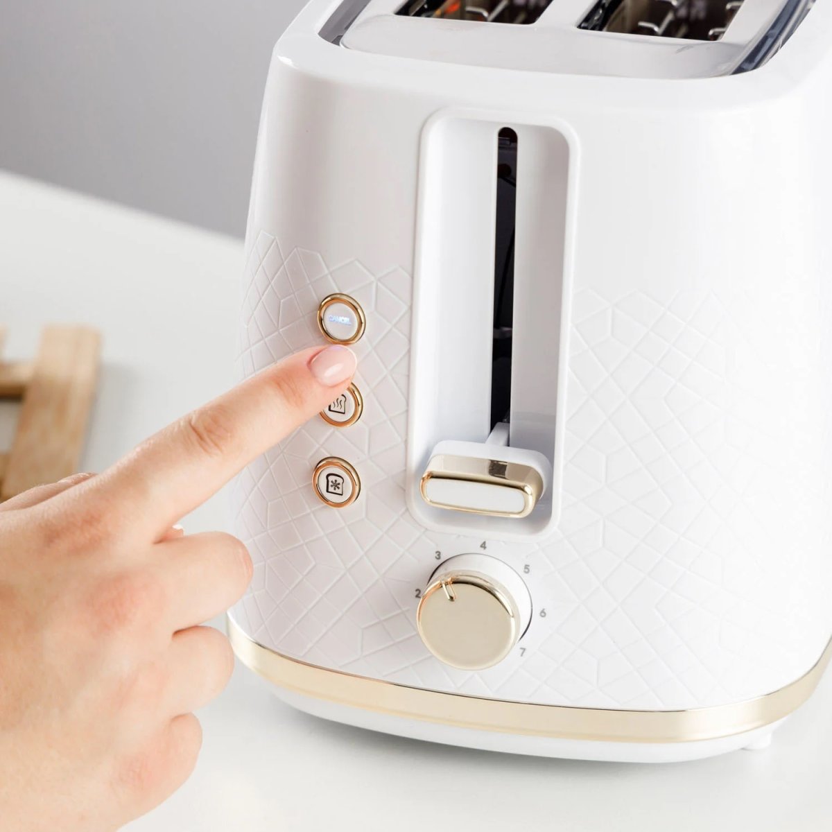 TAURUS Brødrister, Lang, Hvid, Fusion Crunch