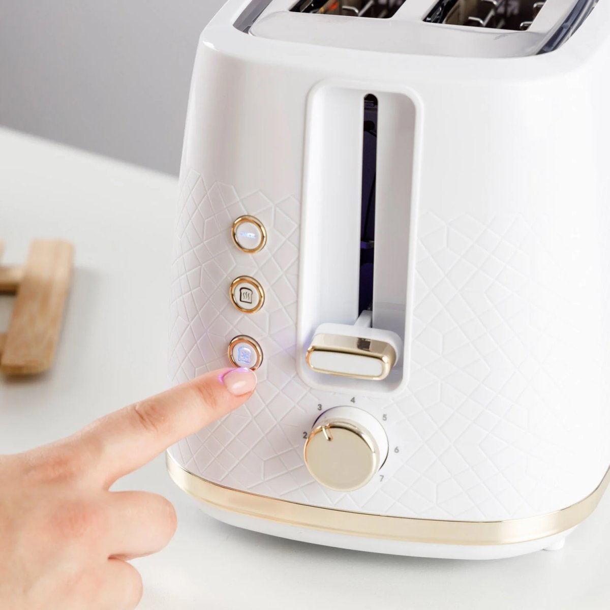 TAURUS Brødrister, Lang, Hvid, Fusion Crunch