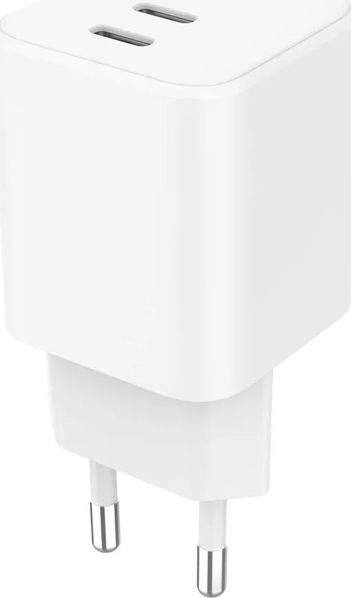 GEAR Oplader, 65W, 220V, 2x USB-C - Hvid