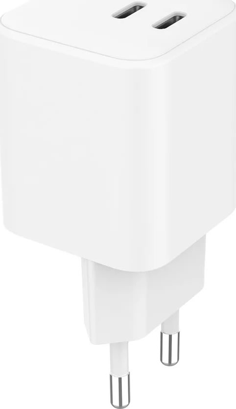 GEAR Oplader, 65W, 220V, 2x USB-C - Hvid