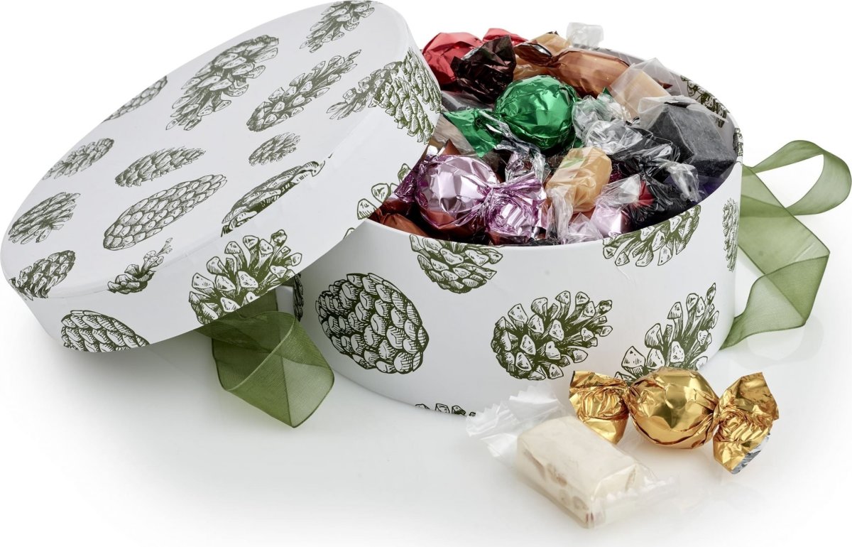 Hatteæske med julemix, 600 g