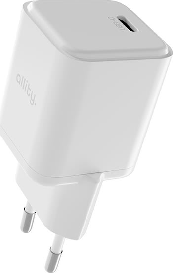 Allity Oplader, USB-C, 20W - Hvid