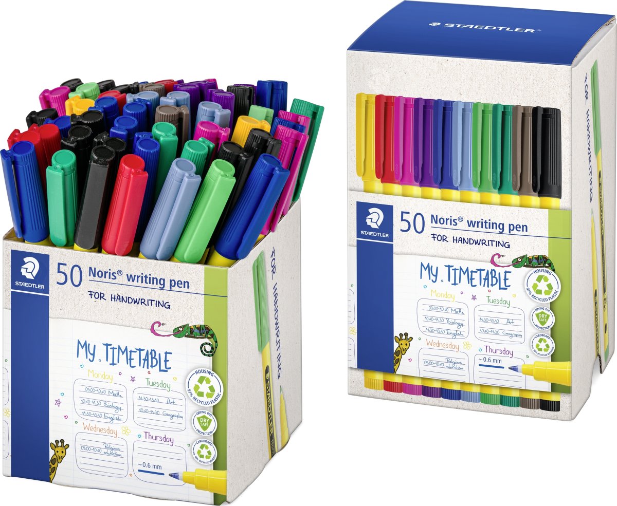 Staedtler Noris 307 Fineliner | 50 blandede farver