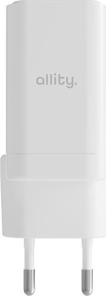 Allity Oplader, 1x USB-C, 1x USB-A, 45W - Hvid