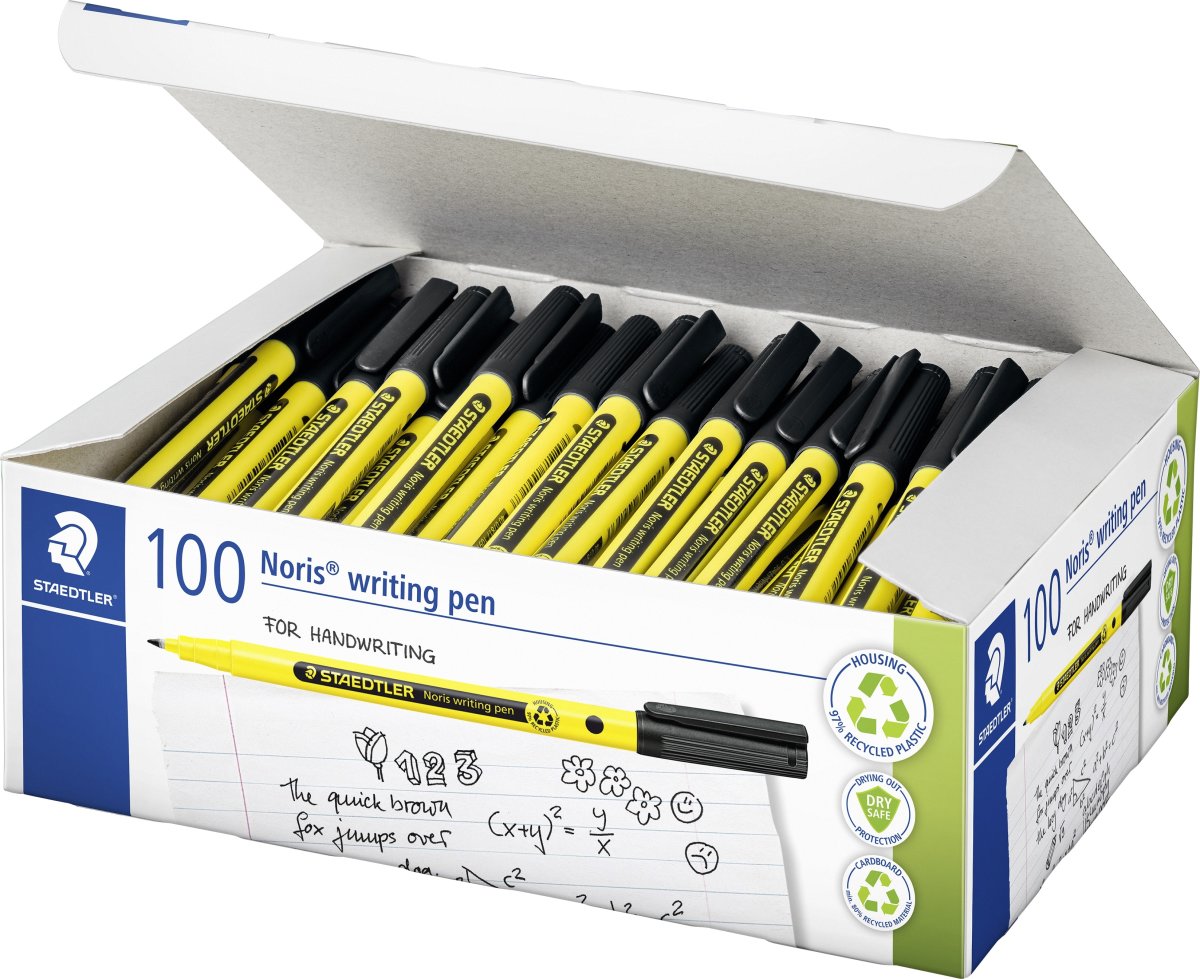 Staedtler Noris 307 Fineliner | Sort | 100 stk.