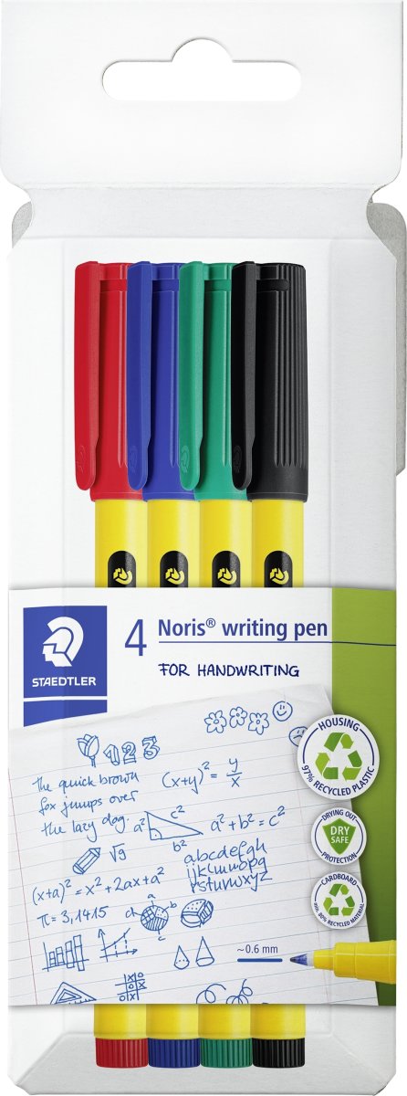 Staedtler Noris 307 Fineliner | 4 farver