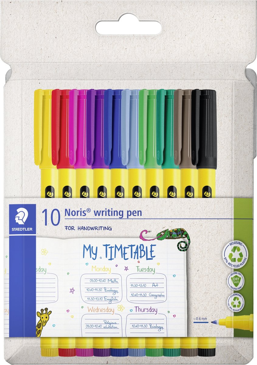 Staedtler Noris 307 Fineliner | 10 farver