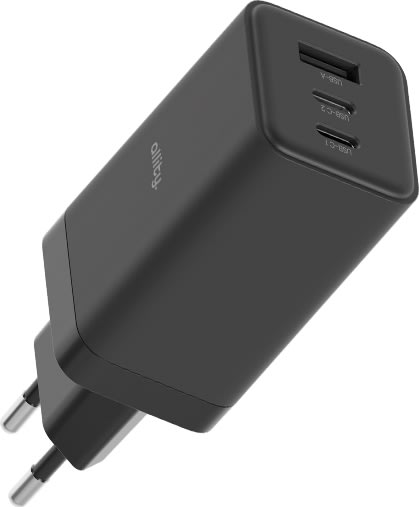 Allity 2x USB-C, 1x USB-A, 65W - Sort