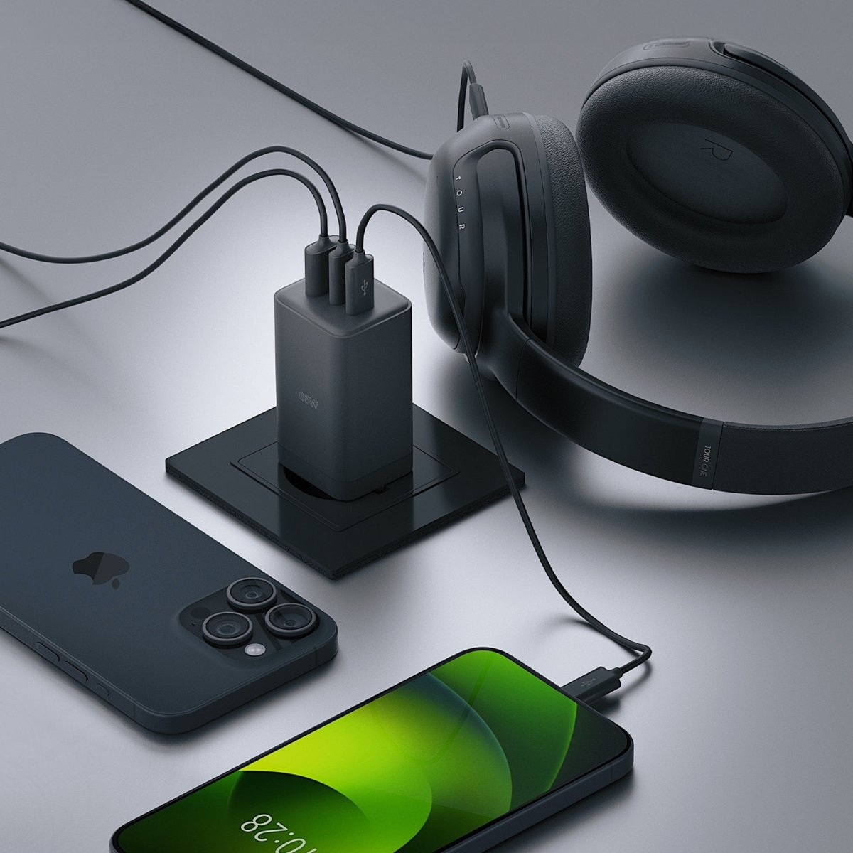 Allity 2x USB-C, 1x USB-A, 65W - Sort