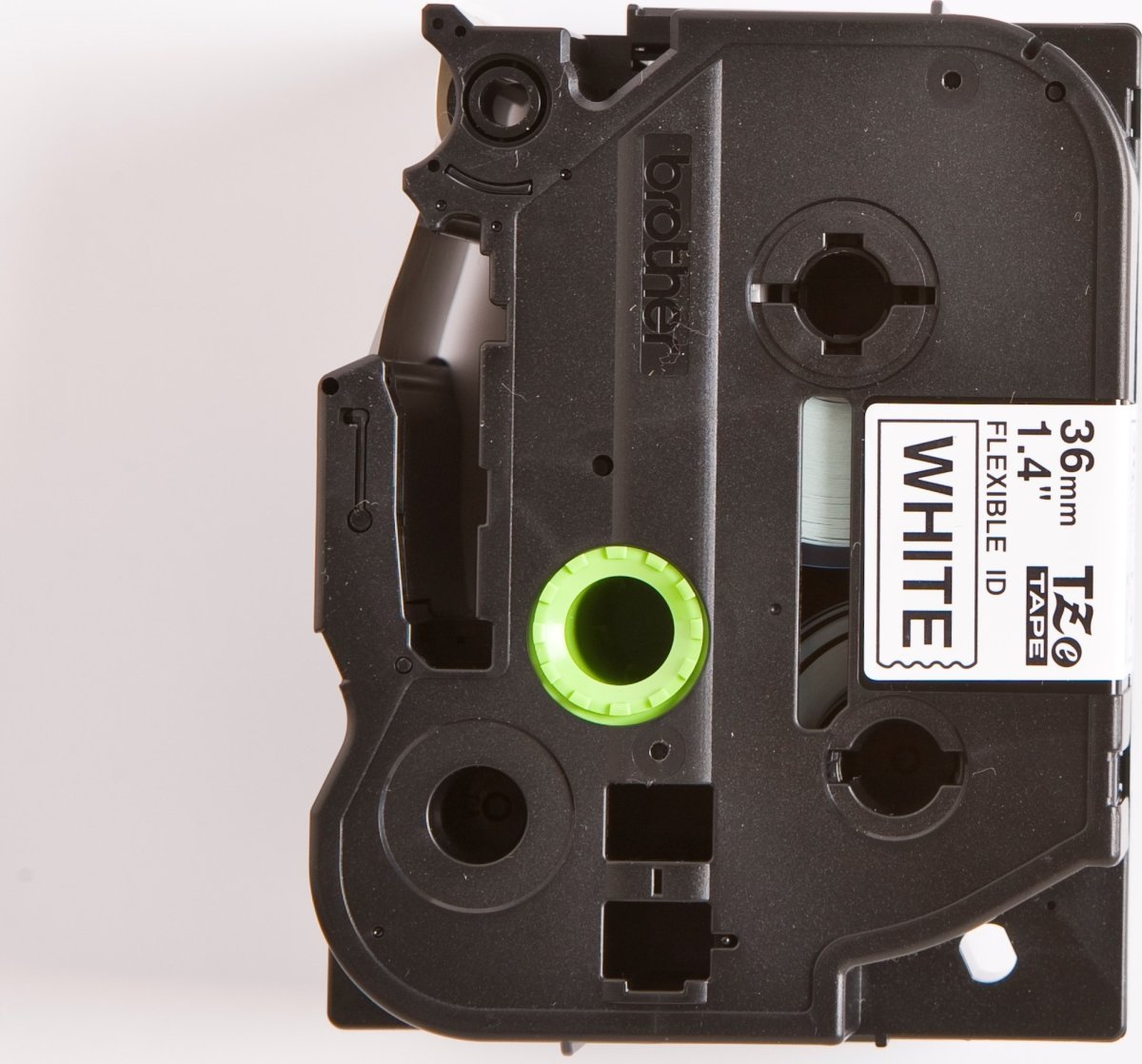 Brother TZe labeltape, 36 mm x 8 m, sort/hvid