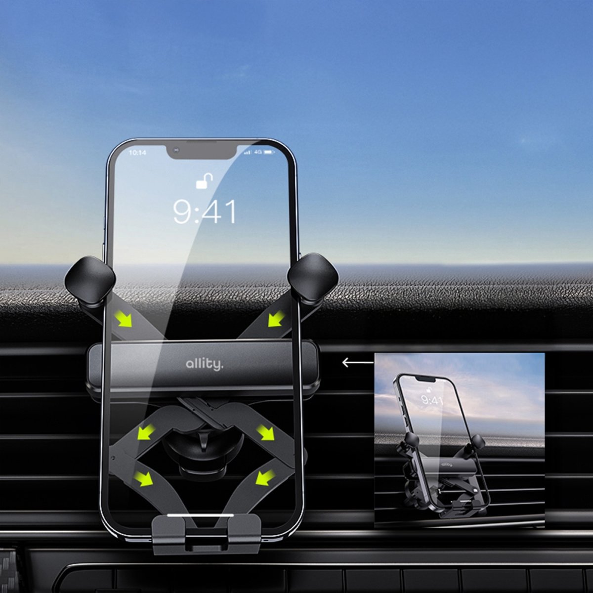 Allity Mobiltelefonholder, sort - ACH-100