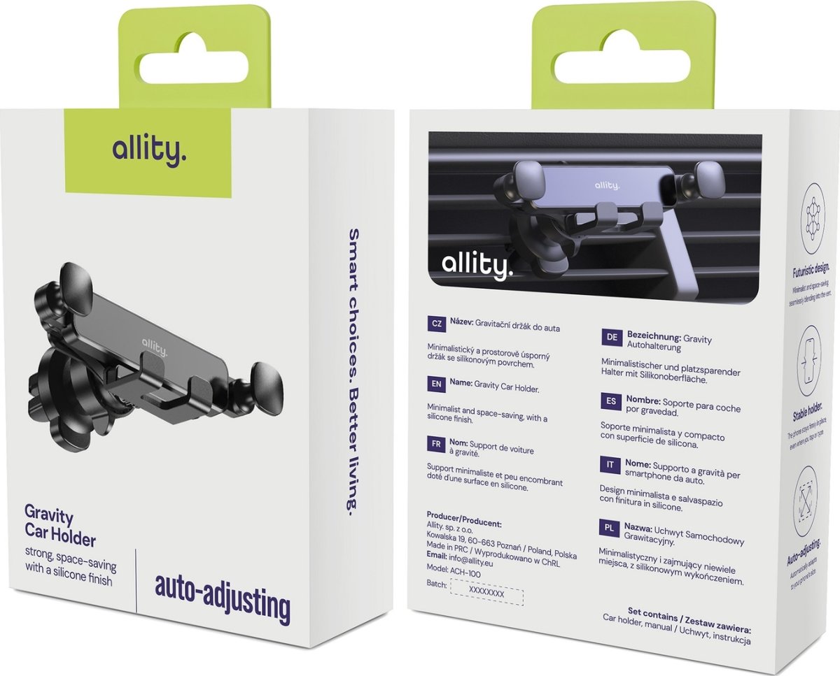 Allity Mobiltelefonholder, sort - ACH-100