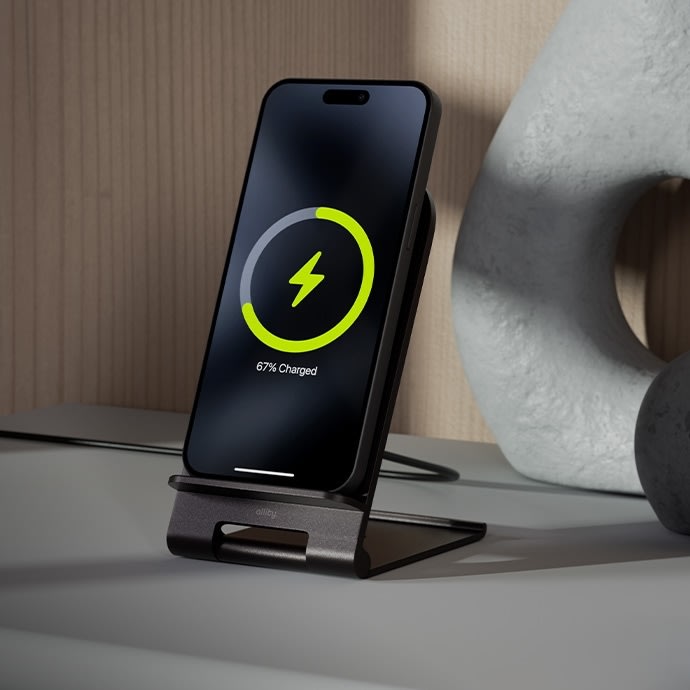 Allity Trådløs oplader, 15W, Graphit - AWC-100