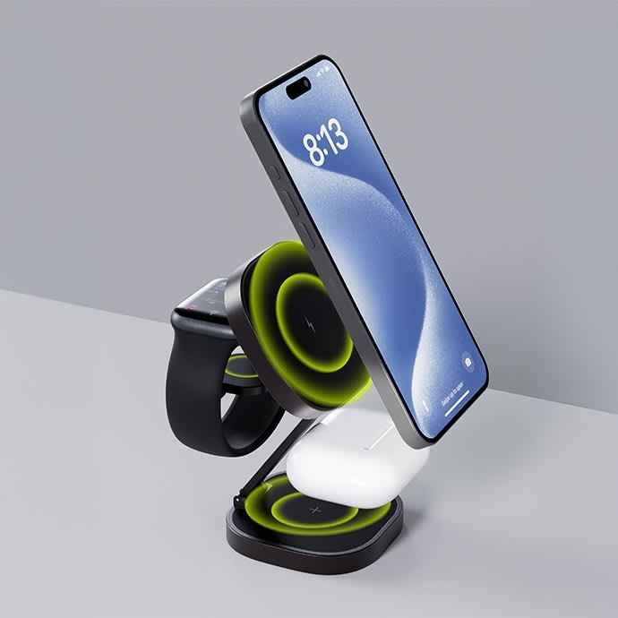 Allity Trådløs oplader, 25 WMS, Graphit - AWC-220