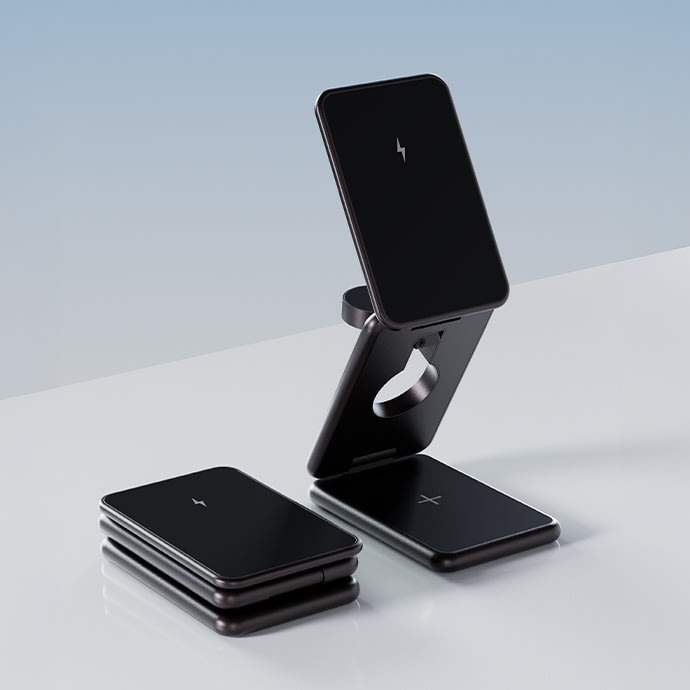 Allity Trådløs oplader, 3-i-1 - AWC-230-22WMS