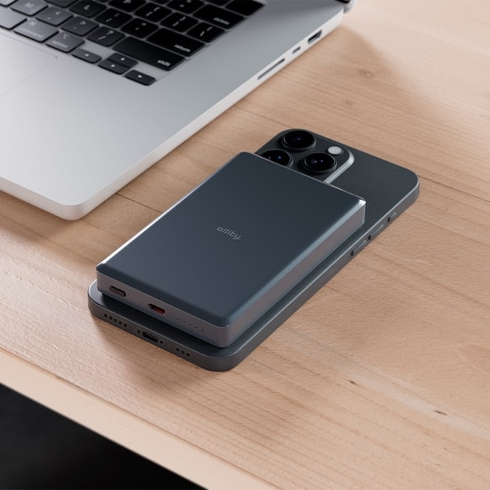 Allity Trådløs powerbank, 20W, 10000 mAh - Grå