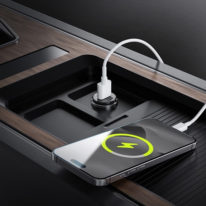 Allity Cigarstik, 1x USB-C, 1x USB-A. 30W - Sort