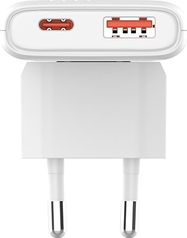 Allity Oplader, 1x USB-C, 1x USB-A, 65W - Hvid