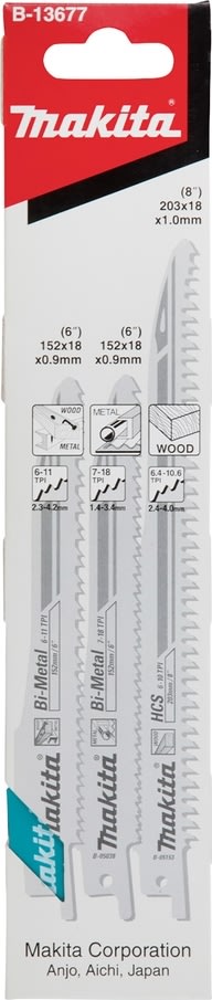 Makita Bajonetsavklingesæt, 3 stk.