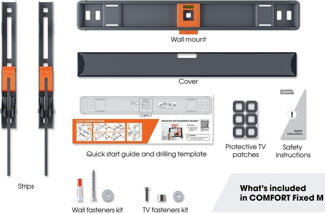 Vogel's TV-vægbeslag, sort - TVM 3405