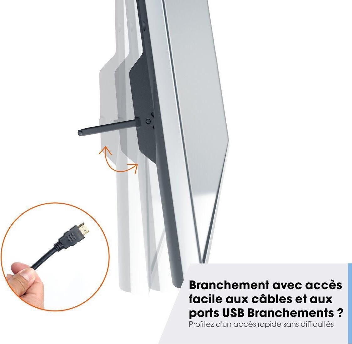Vogel's TV-vægbeslag, sort - TVM 3405