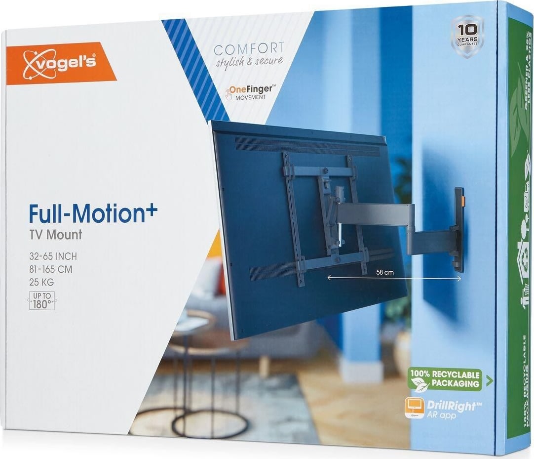 Vogel*s TV-vægbeslag, sort - full motion