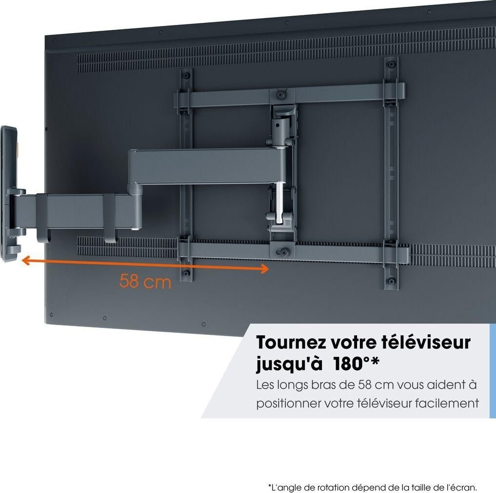 Vogel*s TV-vægbeslag, sort - full motion